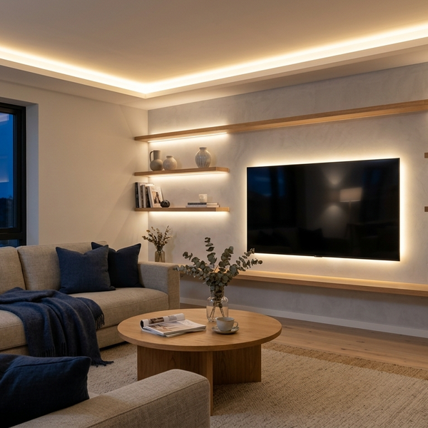 Indirekte Beleuchtung im Wohnzimmer: Ideen & Anleitung