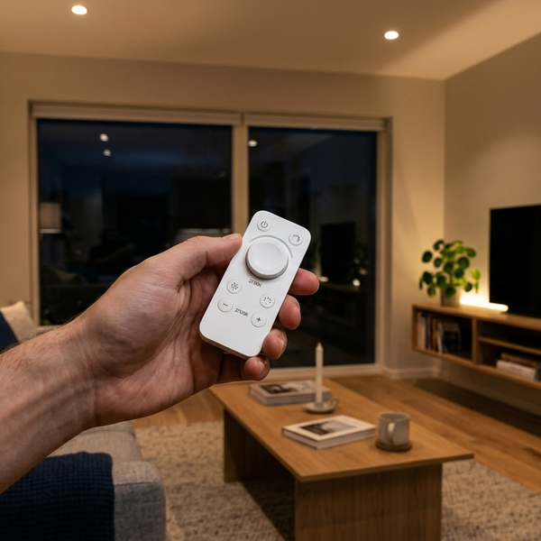 Wohnzimmer dimmen & steuern: Dimmer, Fernbedienung & Smart Home