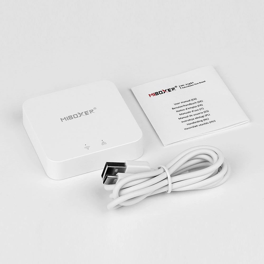 MiBoxer ZB-Box3 – Lieferumfang mit USB-Kabel und Anleitung
