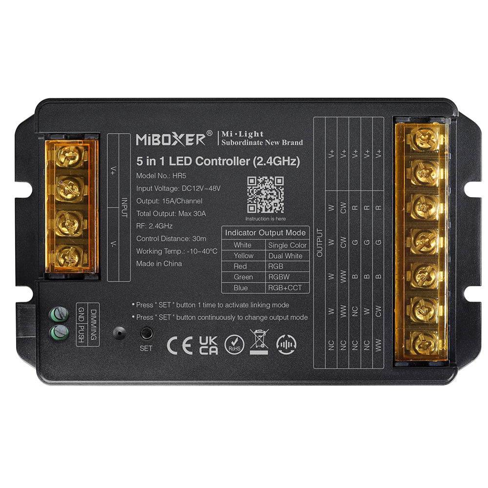 MiBoxer HR5 Hochstrom-LED-Controller 5-in-1 – 2,4 GHz, 12–48 V, 30 A – Bild 1