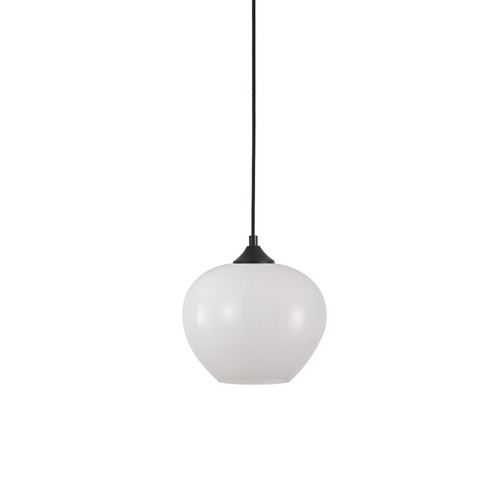 Pendelleuchte Windsor-24 E27 – Glasschirm Weiß Ø24 cm, dimmbar