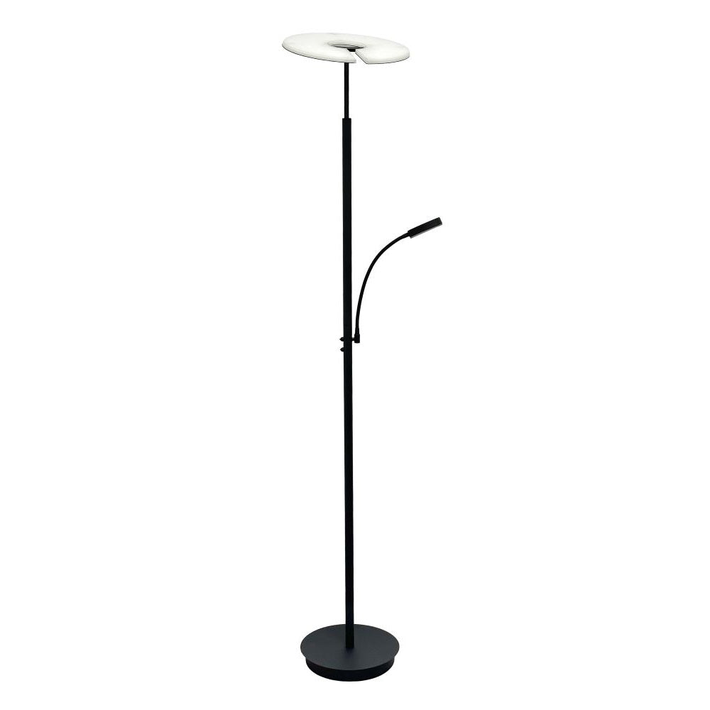 Deckenfluter Riva LED mit Leselampe – Dim-to-Warm, dimmbar
