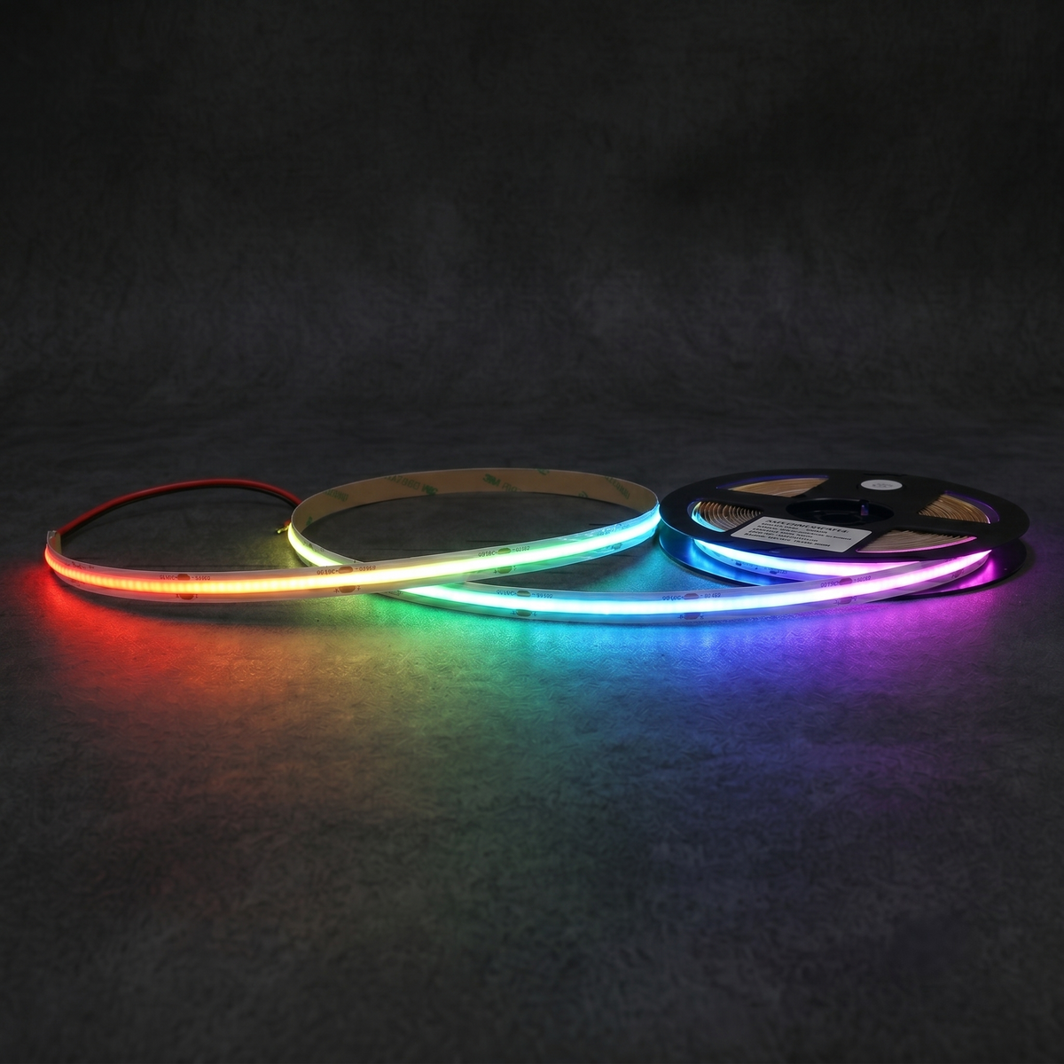 LED Streifen 24V COB RGB 14W/m IP20 – 25m XXL, 768 LED/m, 10mm