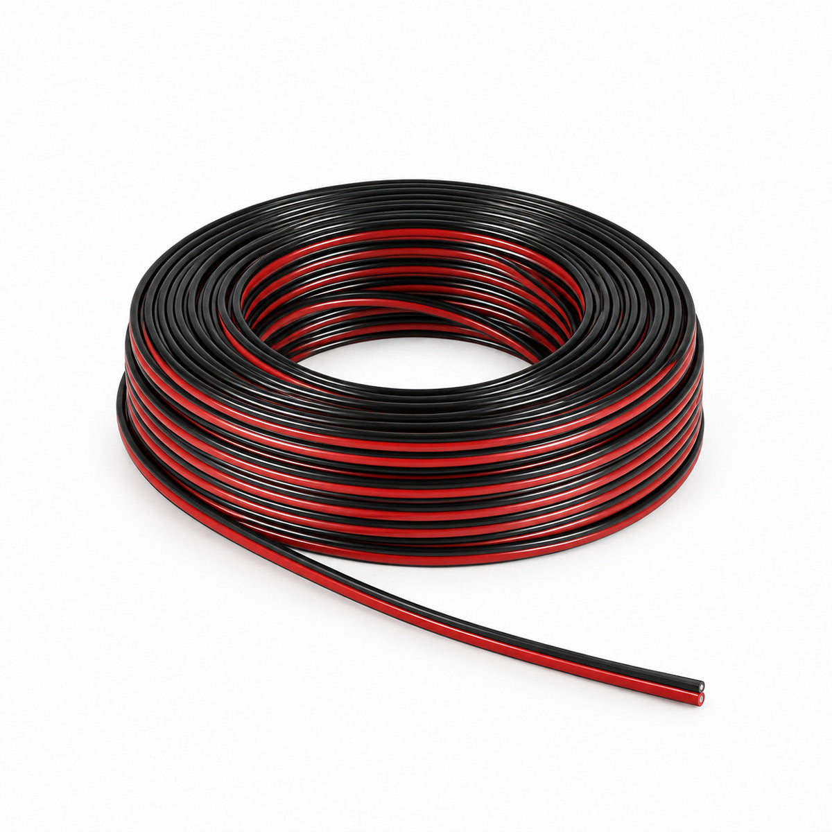 LED Kabel 2-adrig 2x0,75 mm² Rot/Schwarz – Rolle 100 m