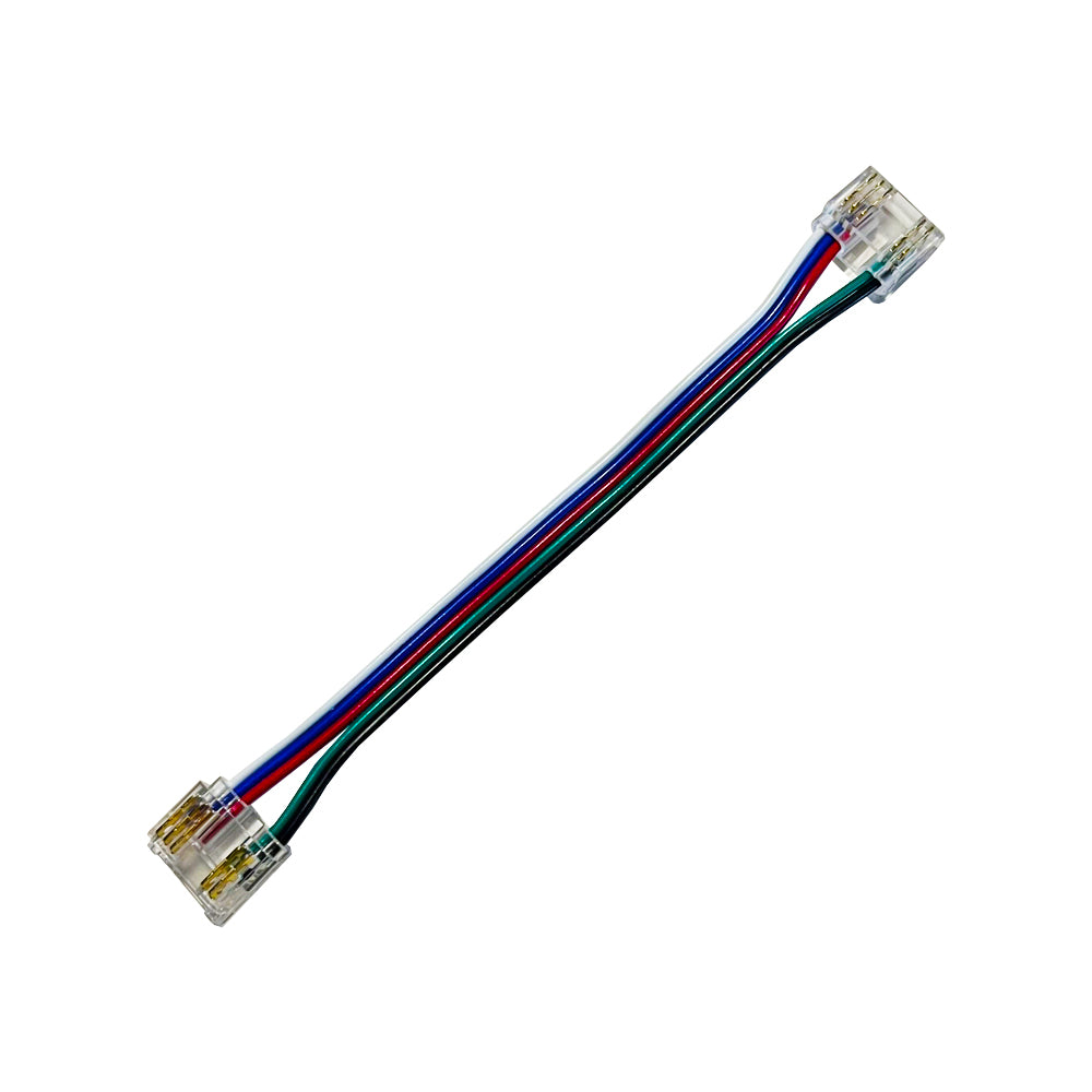 LED-Streifen Schnellverbinder 5-polig für RGBW-COB-Streifen 12 mm – Streifen-zu-Streifen mit beidseitigen Clips, lötfrei IP20