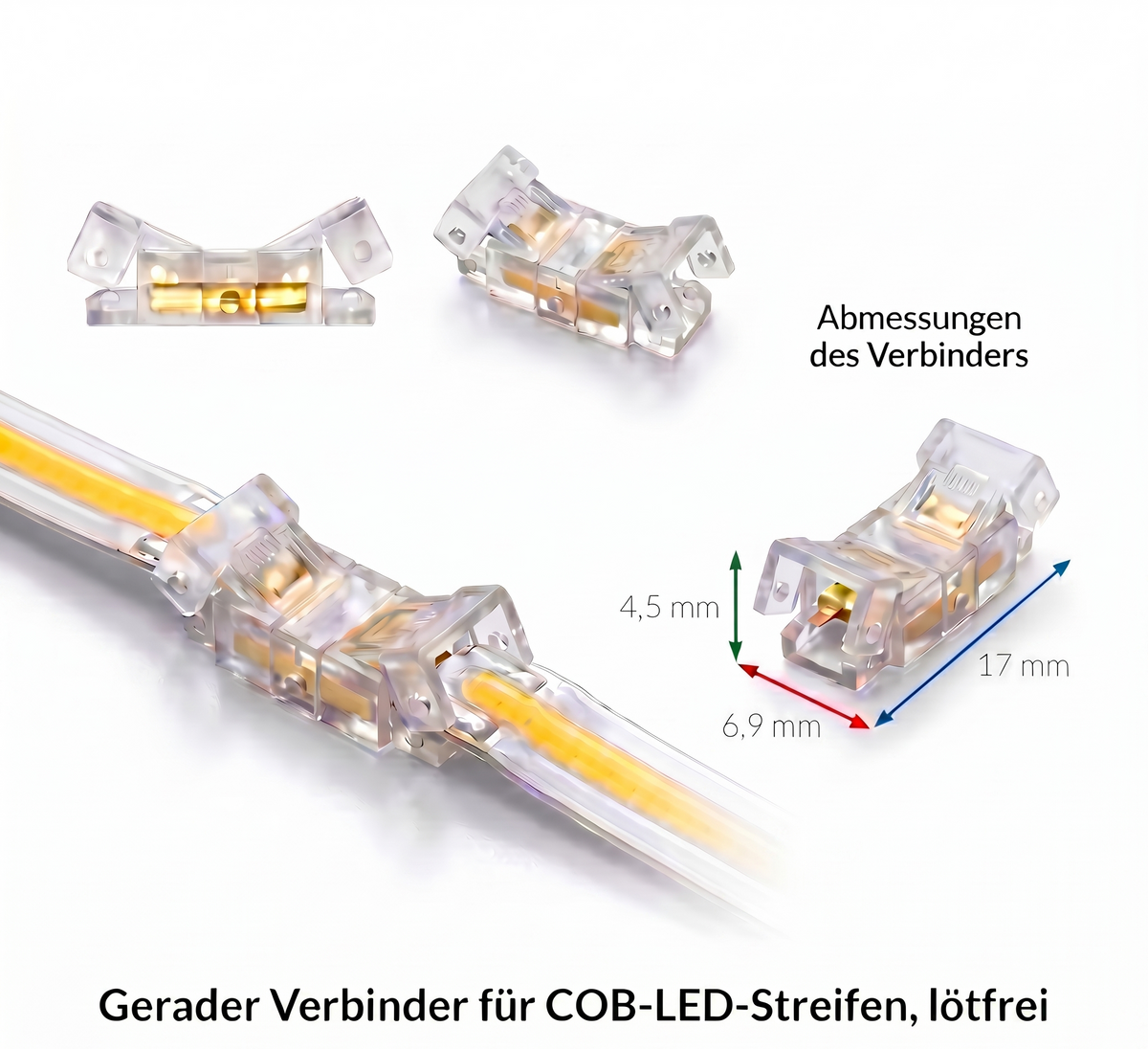 LED-Streifen anschließen ohne Löten: Schnellverbinder