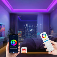 MiBoxer E3-WR WLAN-LED-Controller 3-in-1 (RGB, RGBW, RGB+CCT) – Steuerung per Tuya-App und Fernbedienung