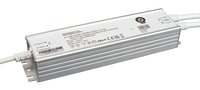 Wasserdichtes LED-Netzteil der Serie MCHQ350V-GE von POS Power im IP67-Metallgehäuse – baugleich, Abbildung zeigt die 12-V-Variante
