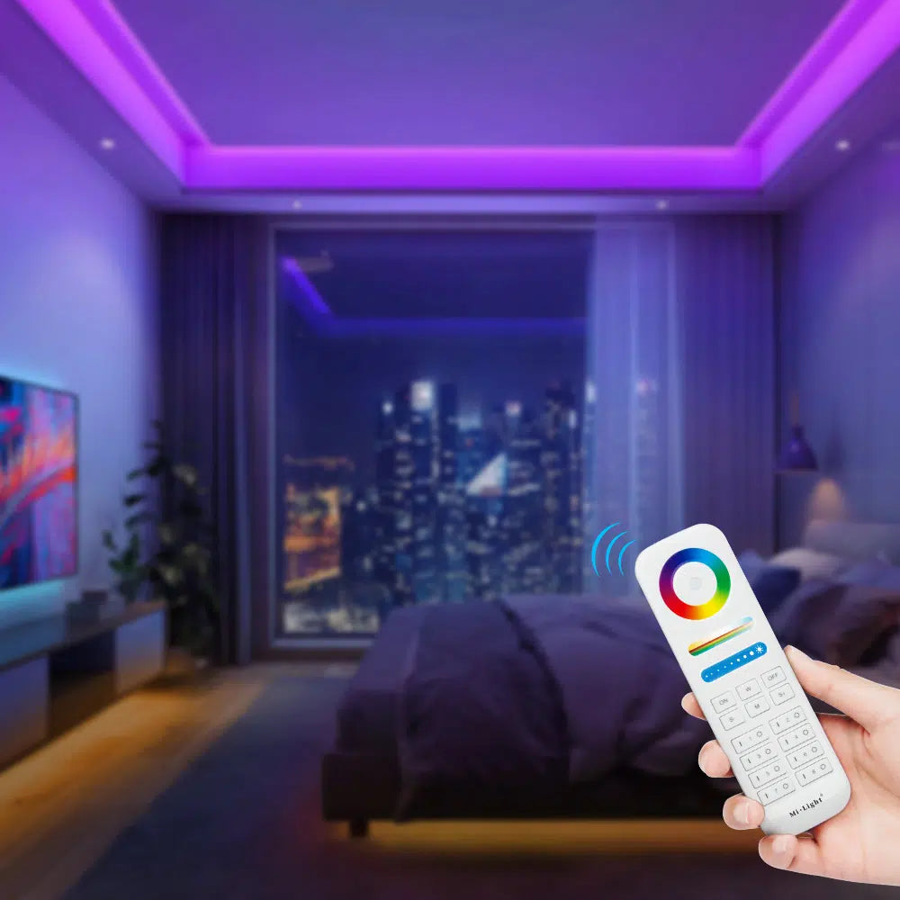 MiBoxer E3-RF LED-Controller 3-in-1 (RGB, RGBW, RGB+CCT) – Anwendungsbeispiel mit Fernbedienung