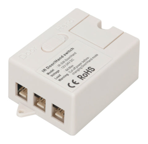 IR-Tür-/Handschalter für LED-Streifen: Controller mit drei Sensoreingängen und Typenschild IR-SW-Door/Hand, 12–24 V DC, 8 A