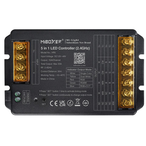 MiBoxer HR5 Hochstrom-LED-Controller 5-in-1 – 2,4 GHz, 12–48 V, 30 A – Bild 1