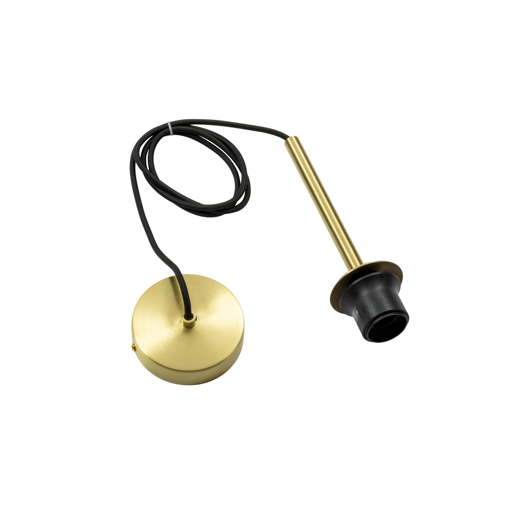 Pendelleuchte Tube in Schwarz/Gold