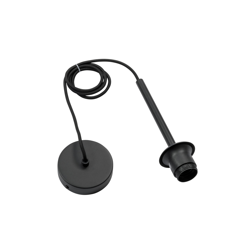 Pendelleuchte Tube in Schwarz