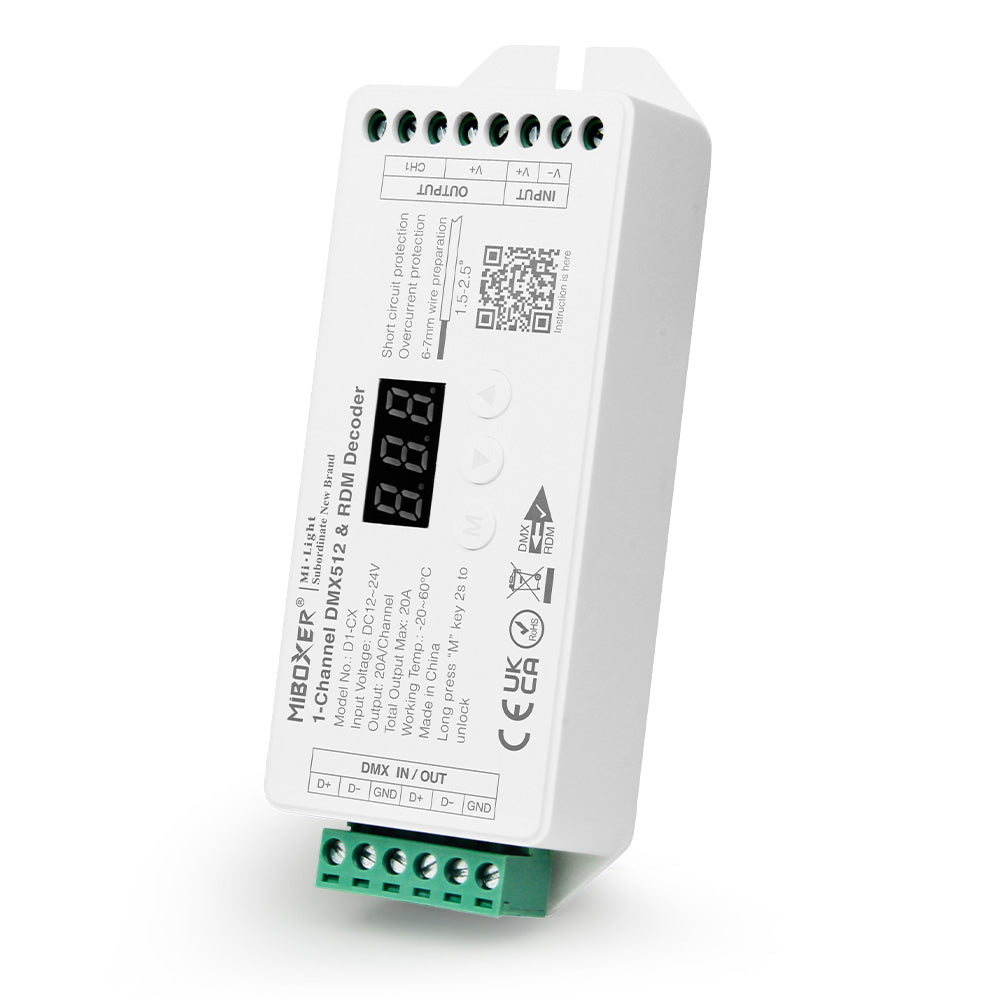MiBoxer D1-CX DMX512- & RDM-Decoder 1-Kanal, einfarbig