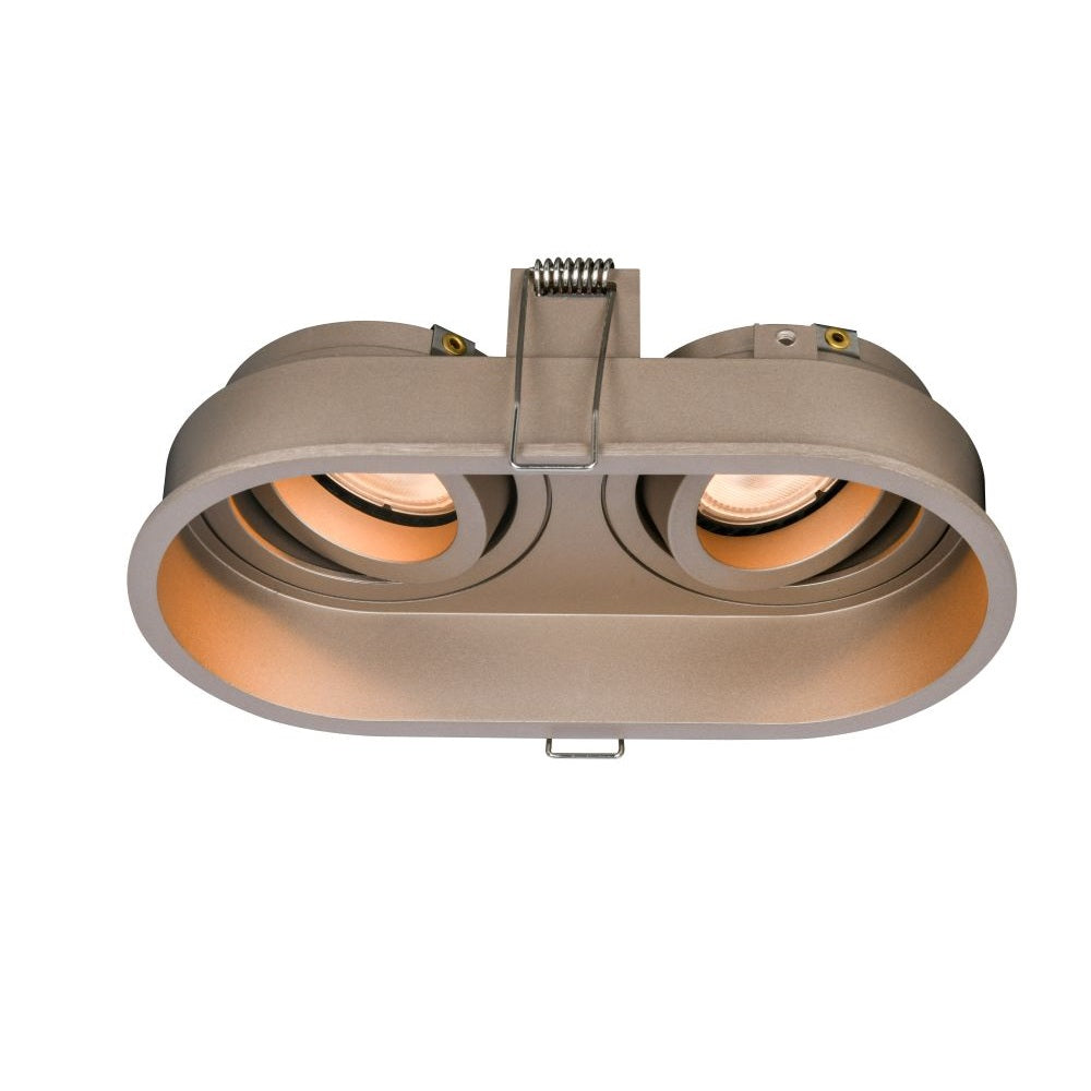 Einbauspot REX 2-flammig | GU10 schwenkbar | Aluminium