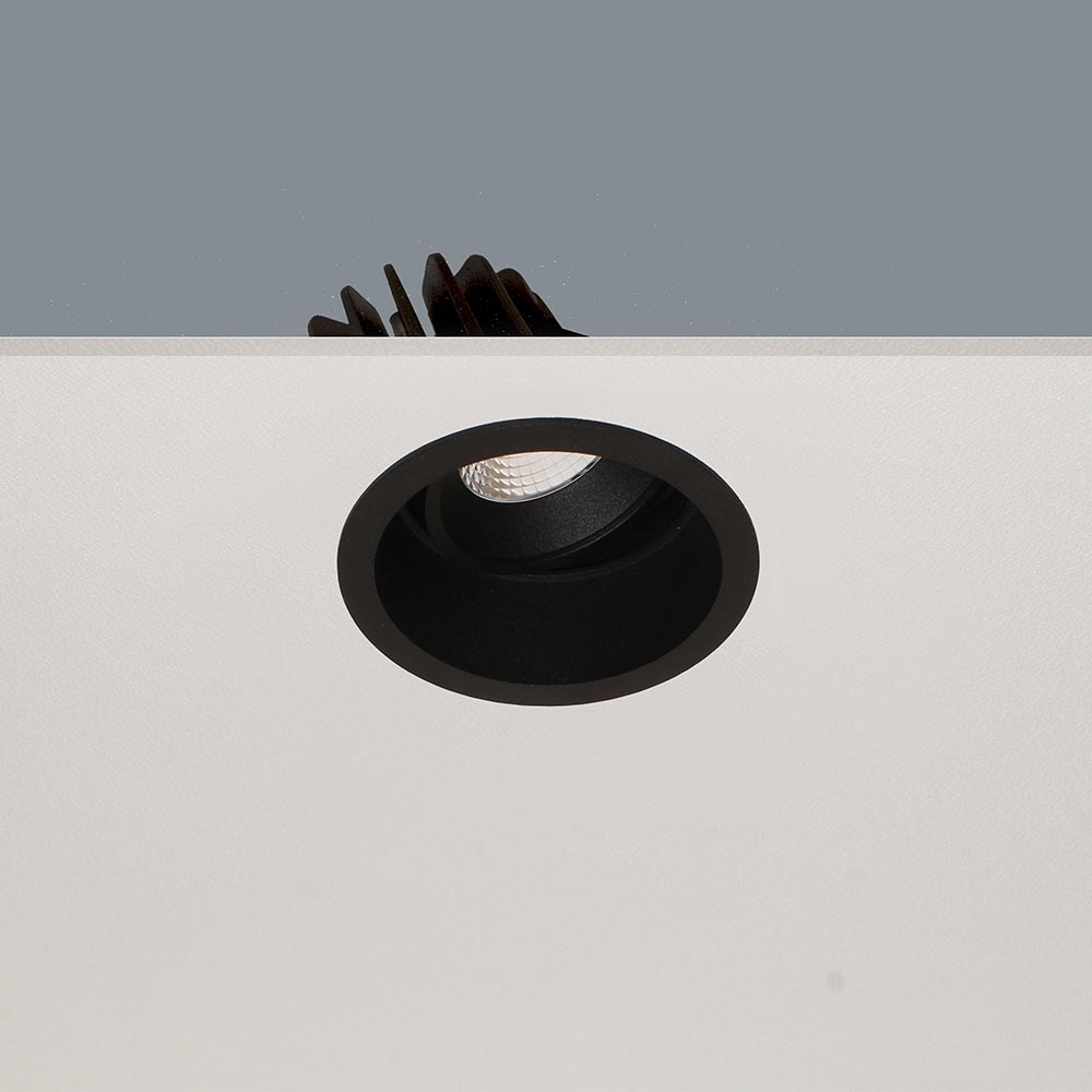 Einbauspot RIBS LED in Schwarz