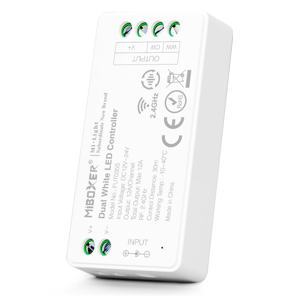 MiBoxer FUT035S Funk-LED-Controller Dual-White (CCT) – 2,4 GHz, 12–24 V, 12 A – Bild 1