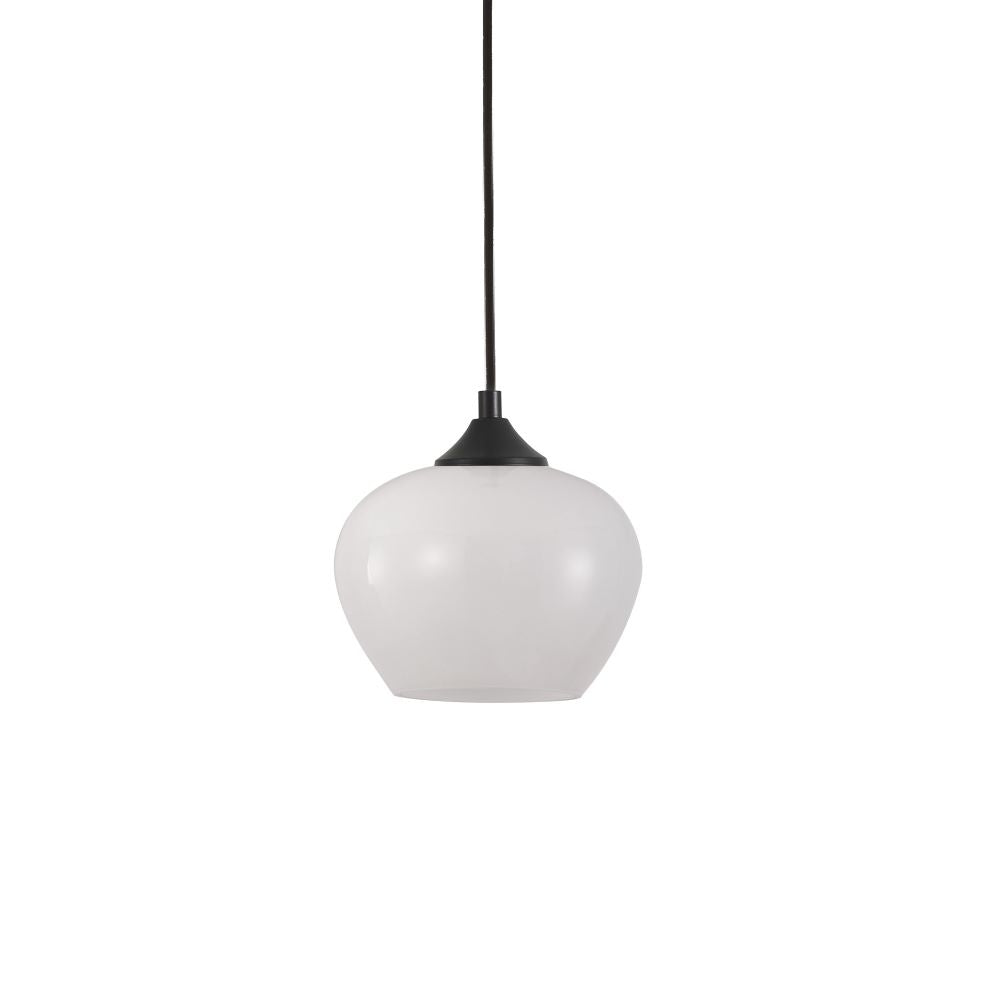 Pendelleuchte Windsor-18,5 E27 – Glasschirm Weiß Ø18,5 cm, dimmbar