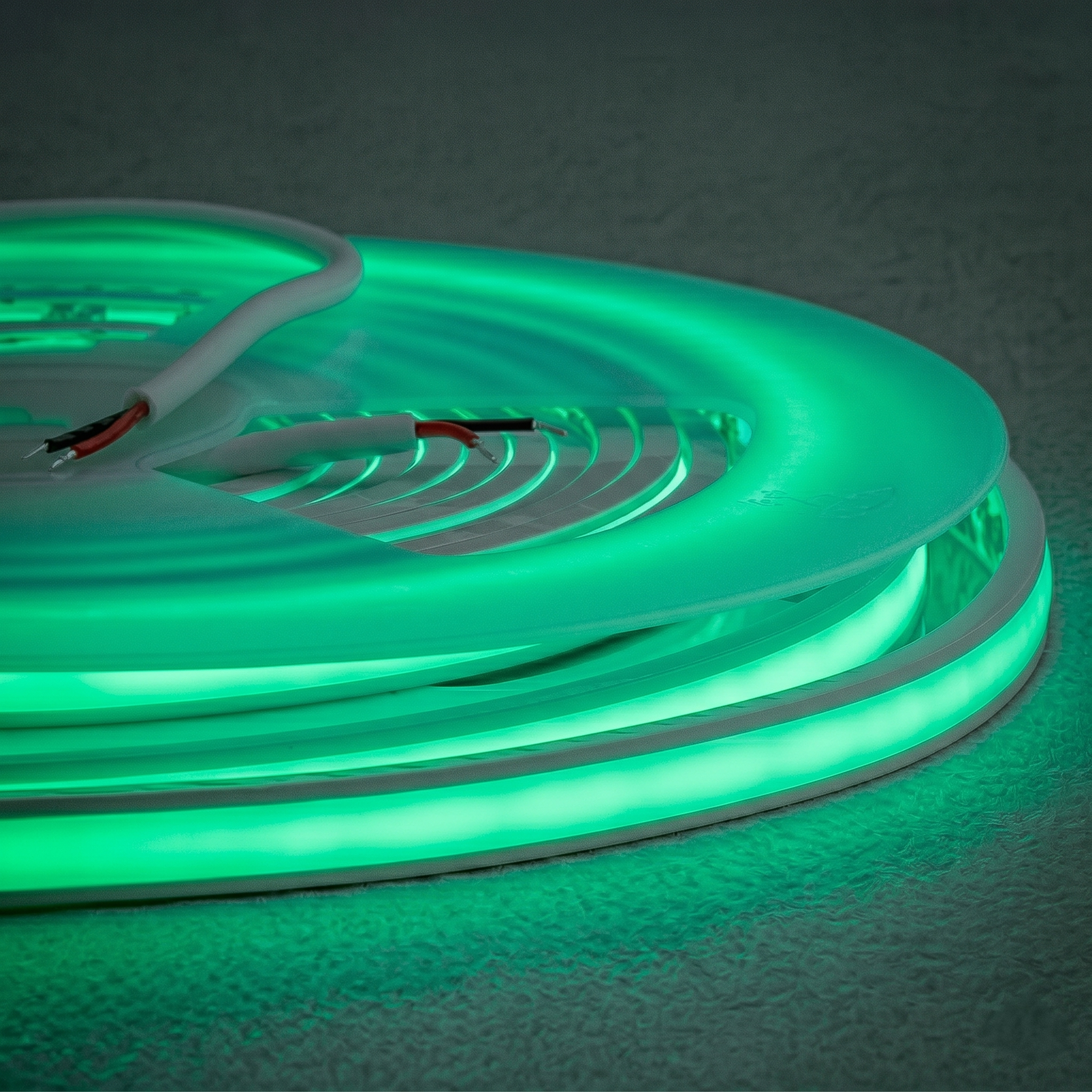 LED Streifen 24V COB 10W/m Grün IP67 – 5m wasserdicht, 480 LED/m, 10mm