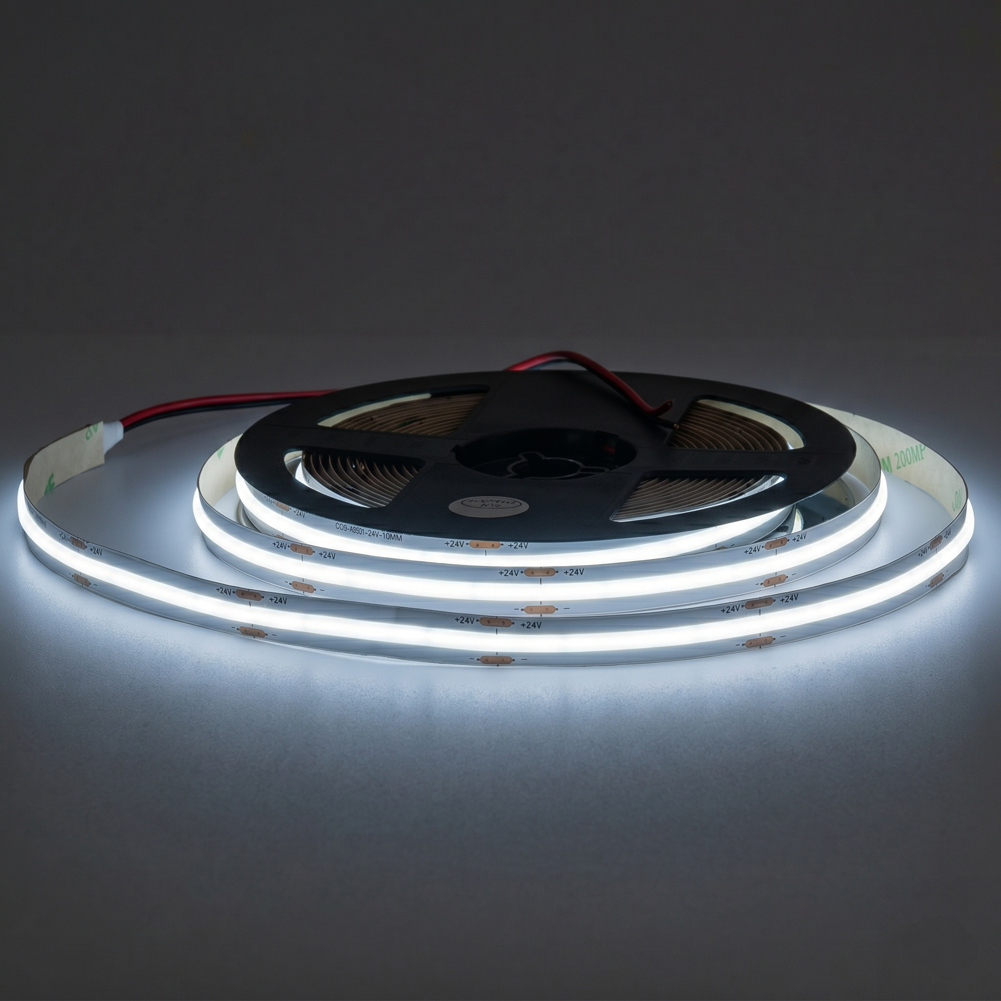 LED Streifen 24V COB 9W/m 6500K IP20 – 5m Rolle, 480 LED/m, 10mm, CRI>90