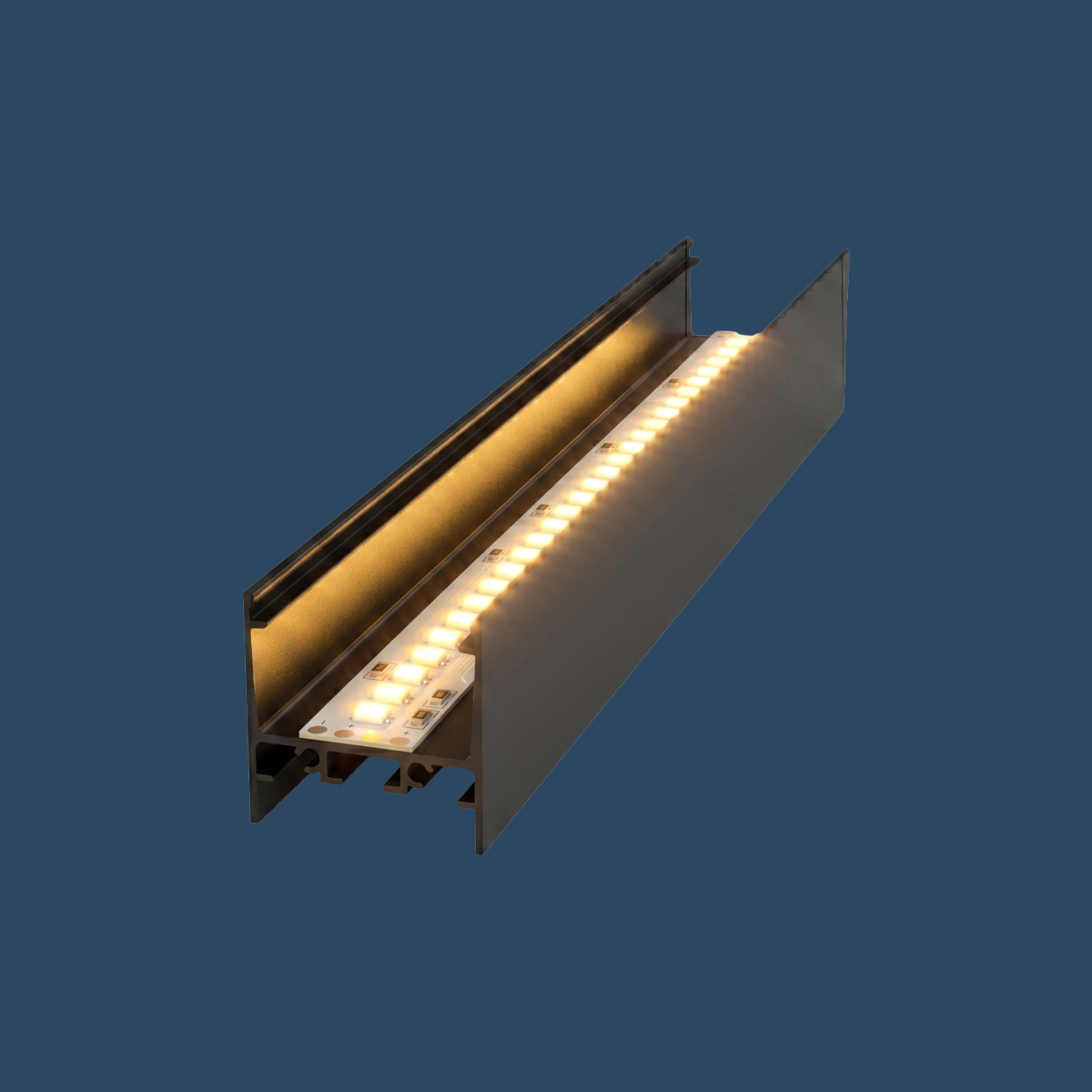 LED Aufbauprofil "New York" | Flat & Wide | für Streifen bis 24mm