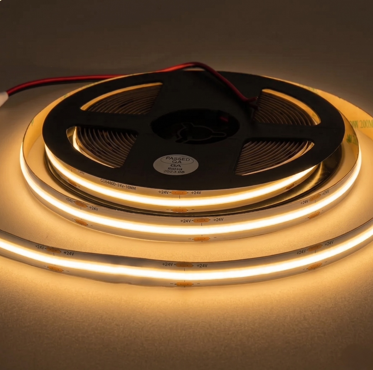 LED Streifen 24V COB 11W/m 3000K IP20 – 5m Rolle, 480 LED/m, 8mm, CRI>90