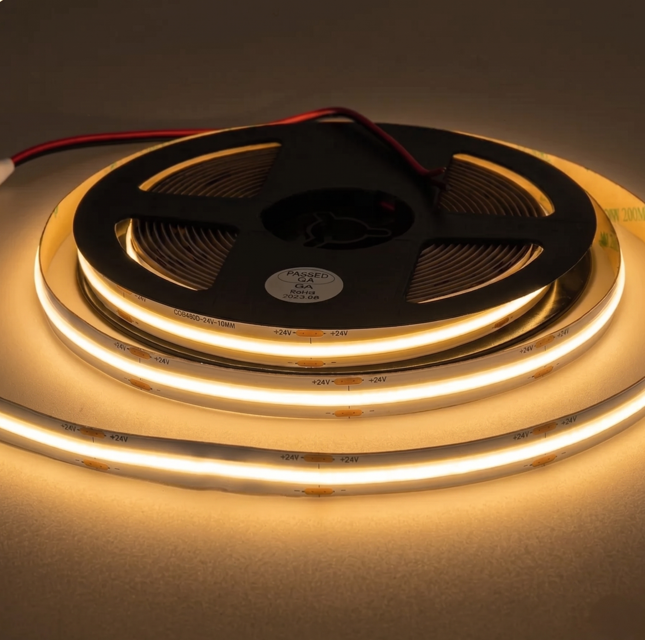 LED Streifen 24V COB 11W/m 3000K IP20 – 5m Rolle, 480 LED/m, 8mm, CRI>90