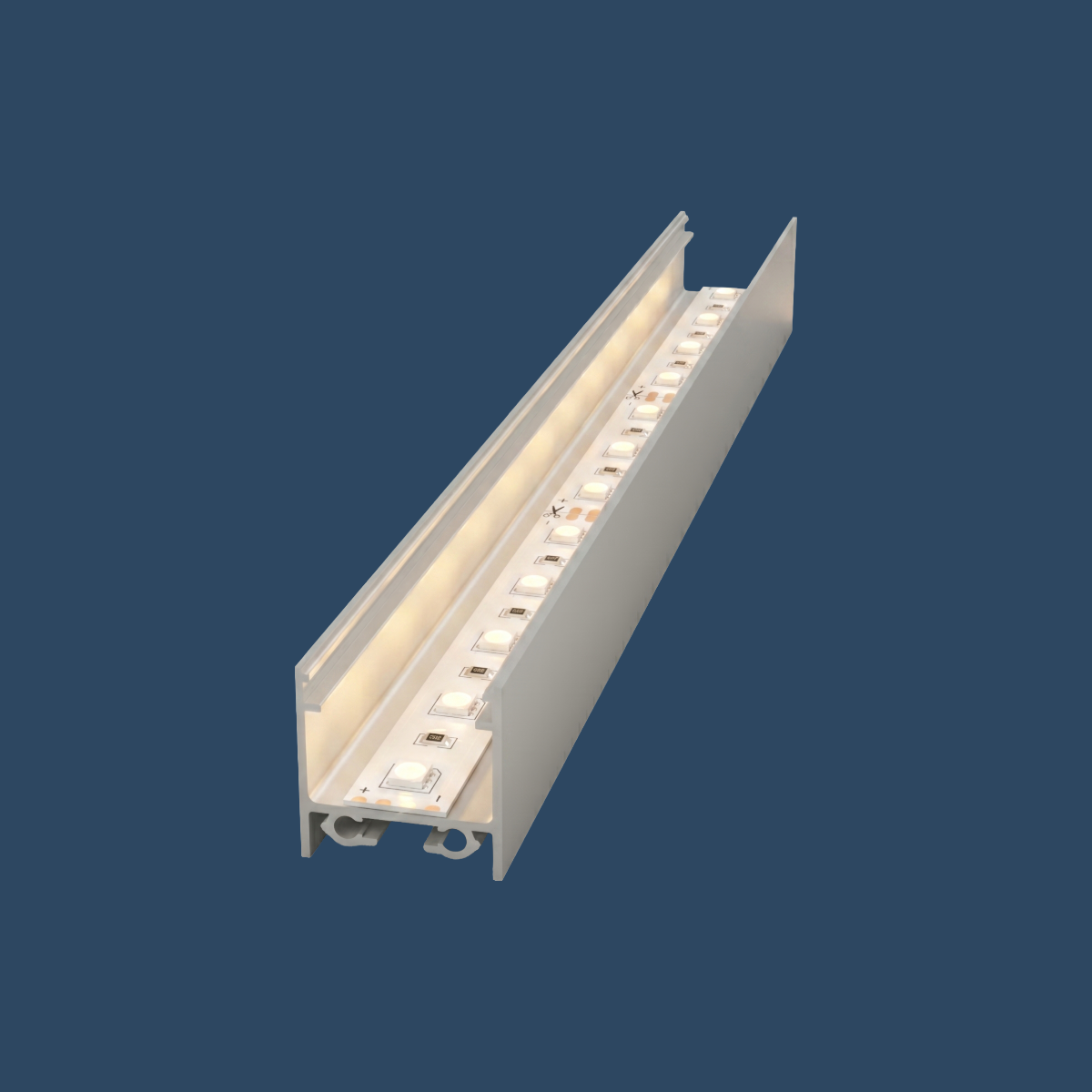 LED Aufbauprofil "London" | Flat | für Streifen bis 16mm