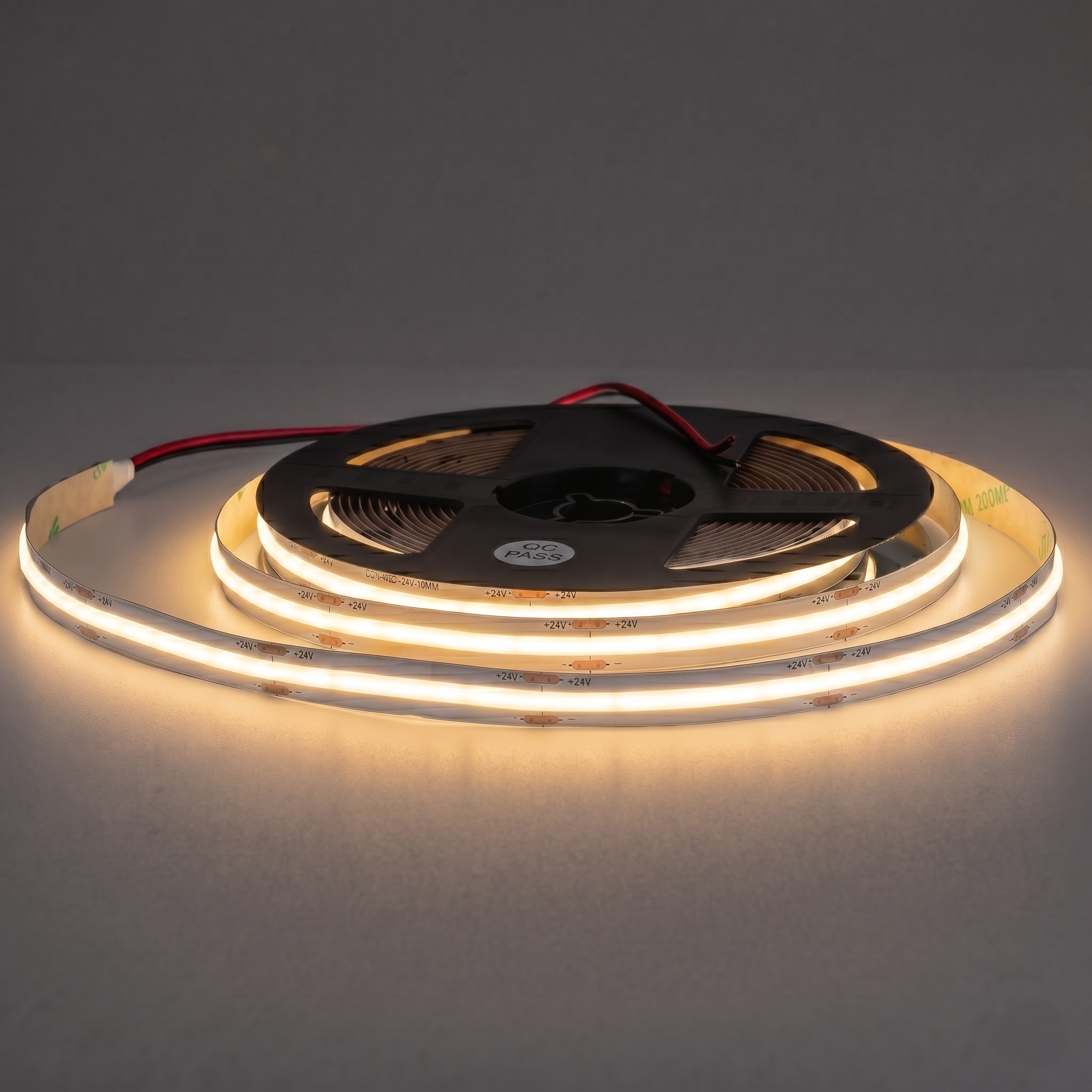 LED Streifen 24V COB 9W/m 3000K IP20 – 5m Rolle, 480 LED/m, 10mm, CRI>90
