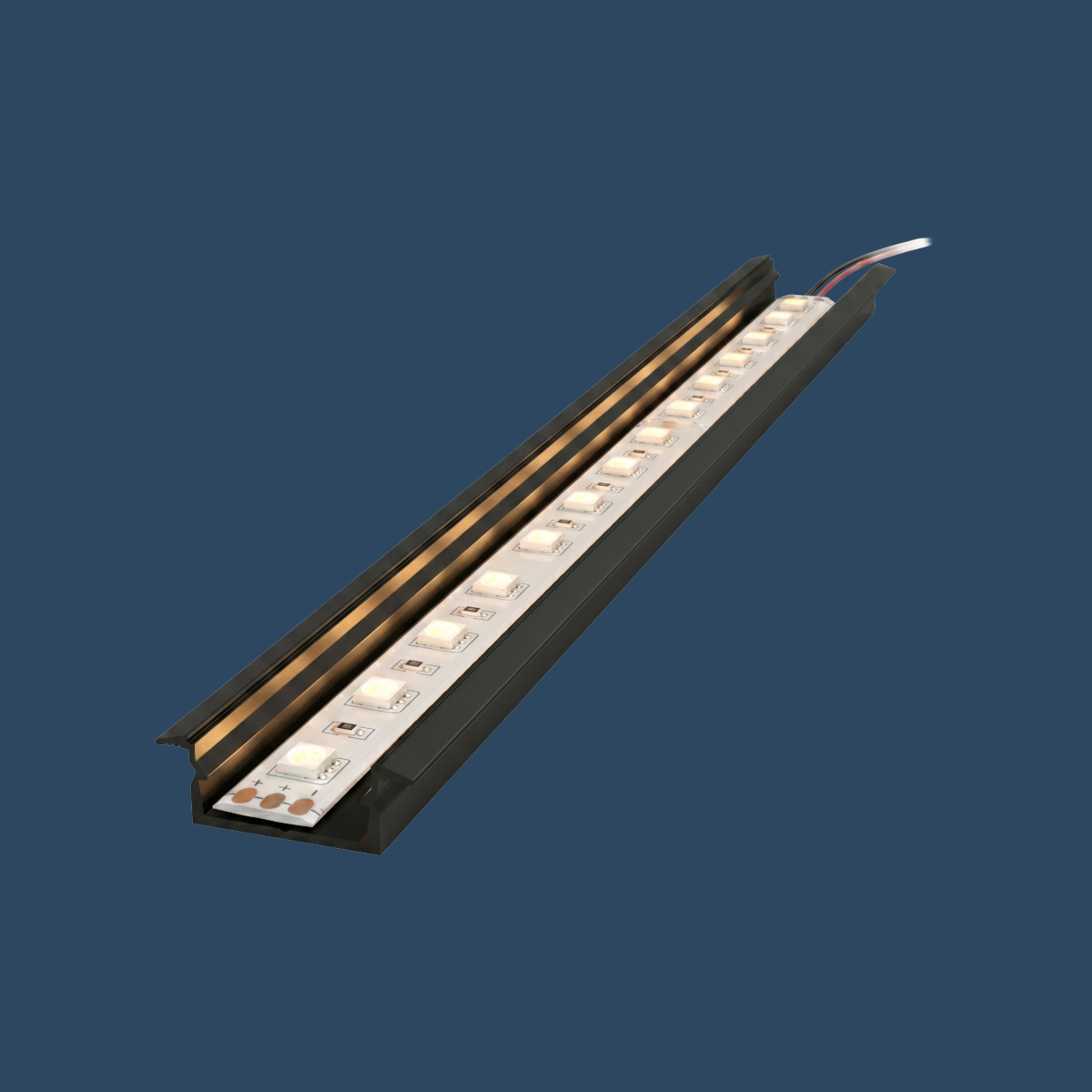 LED Einbauprofil "Luxemburg" | Ultraflat & Wings | für Streifen bis 14mm