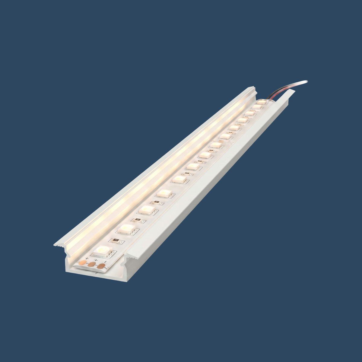 LED Einbauprofil "Luxemburg" | Ultraflat & Wings | für Streifen bis 14mm