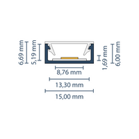 LED Aufbauprofil "Berlin" | Ultraslim | für Streifen bis 13mm 2