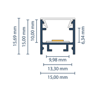 LED Aufbauprofil "Milan" | Narrow & Slim | für Streifen bis 13mm 2