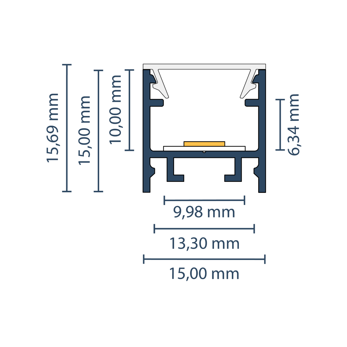 LED Aufbauprofil "Milan" | Narrow & Slim | für Streifen bis 13mm