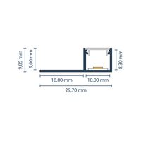 LED Fliesenprofil "Neapel" | Ultraslim | für Streifen bis 10mm 2