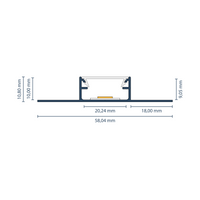 LED Fliesenprofil "Palermo" | Narrow | für Streifen bis 16mm 2