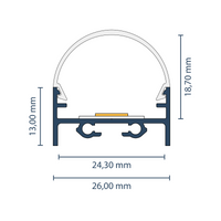 LED Aufbauprofil "Tokio" | Ultraflat & Wide | für Streifen bis 24mm 3