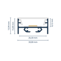 LED Aufbauprofil "Tokio" | Ultraflat & Wide | für Streifen bis 24mm 2