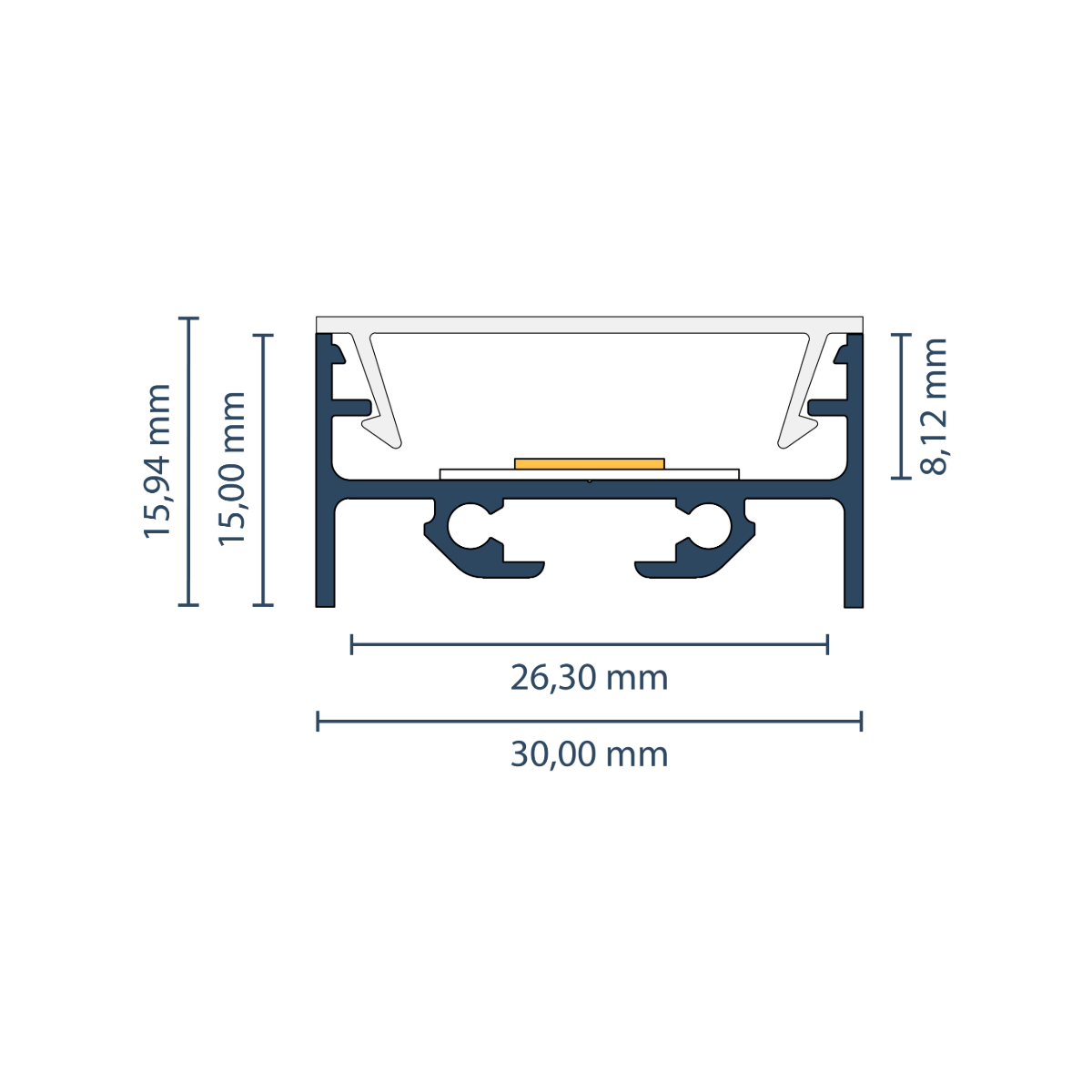 LED Aufbauprofil "Tokio" | Ultraflat & Wide | für Streifen bis 24mm