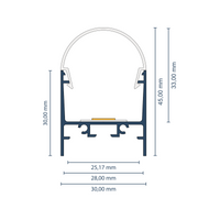 LED Aufbauprofil "New York" | Flat & Wide | für Streifen bis 24mm 3