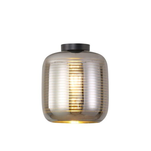 Deckenleuchte Apollo Titan/Gold E27 Glasschirm