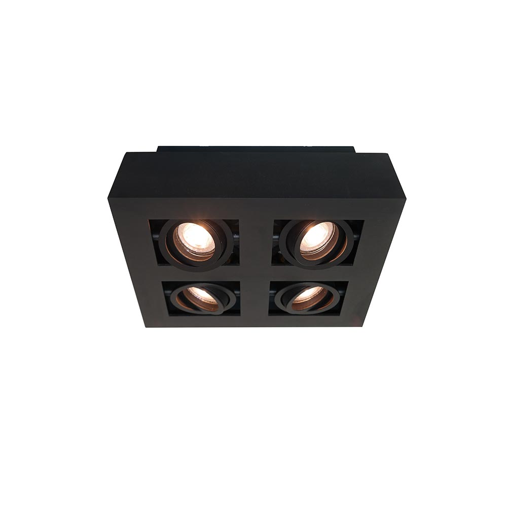 Aufbauspot Bosco GU10 4-flammig – dimmbar