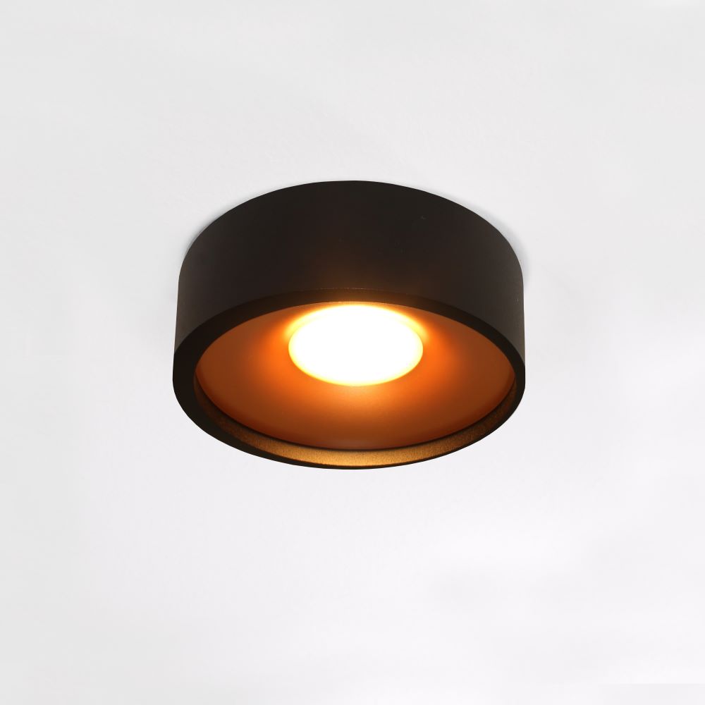 Aufbauspot Orlando LED in Schwarz/Kupfer