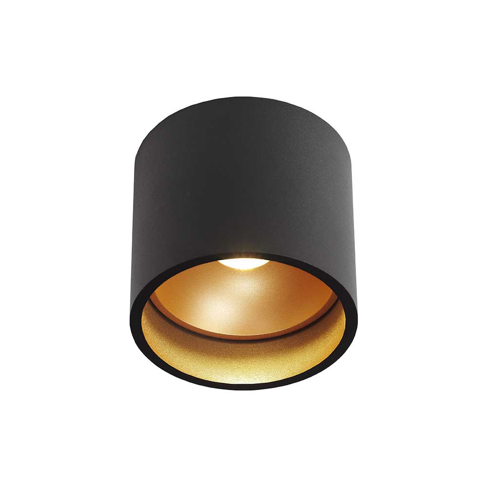 Aufbauspot Ormond LED in Schwarz/Kupfer
