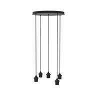 Baldachin-Platte mit Pendel-Set – 3/5/7 Pendel, Schwarz 2
