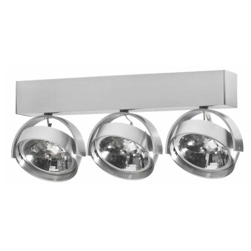 Aufbaustrahler Dutchess AR111 3-flammig rund in Aluminium
