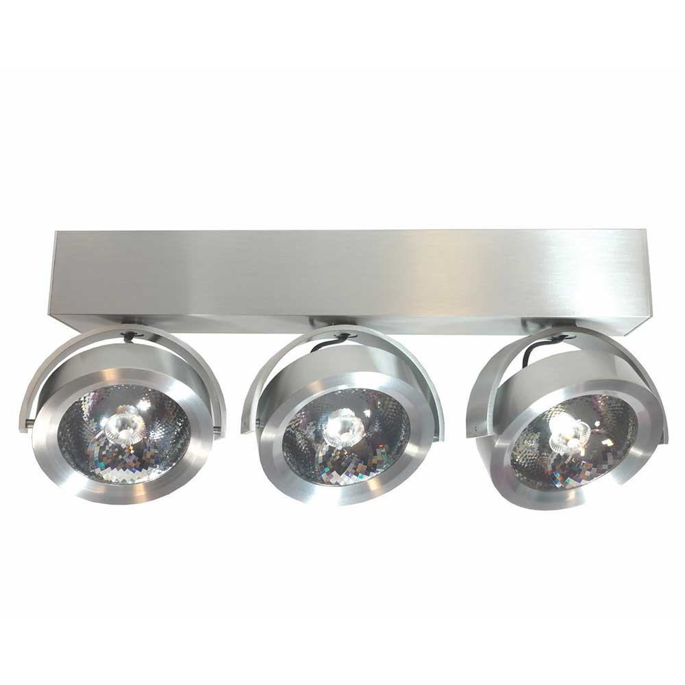 Aufbaustrahler Dutchess LED 3-flammig rund in Aluminium