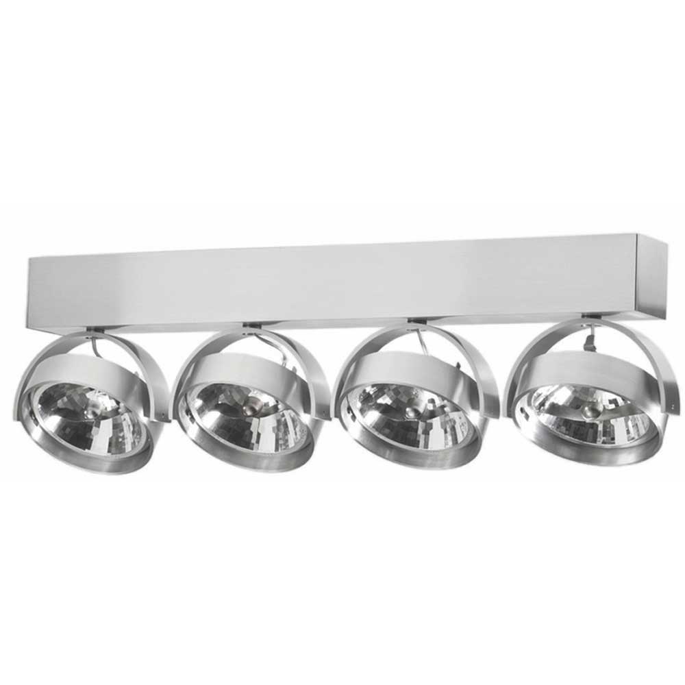 Aufbaustrahler Dutchess AR111 4-flammig rund in Aluminium