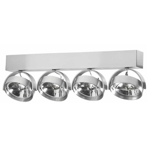 Aufbaustrahler Dutchess AR111 4-flammig rund in Aluminium