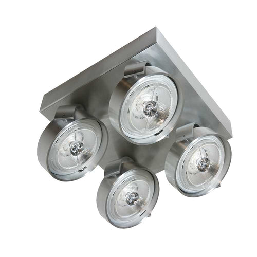 Aufbauspot Dutchess AR111 4-flammig in Aluminium